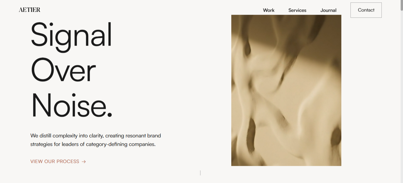 AETIER Homepage Screenshot